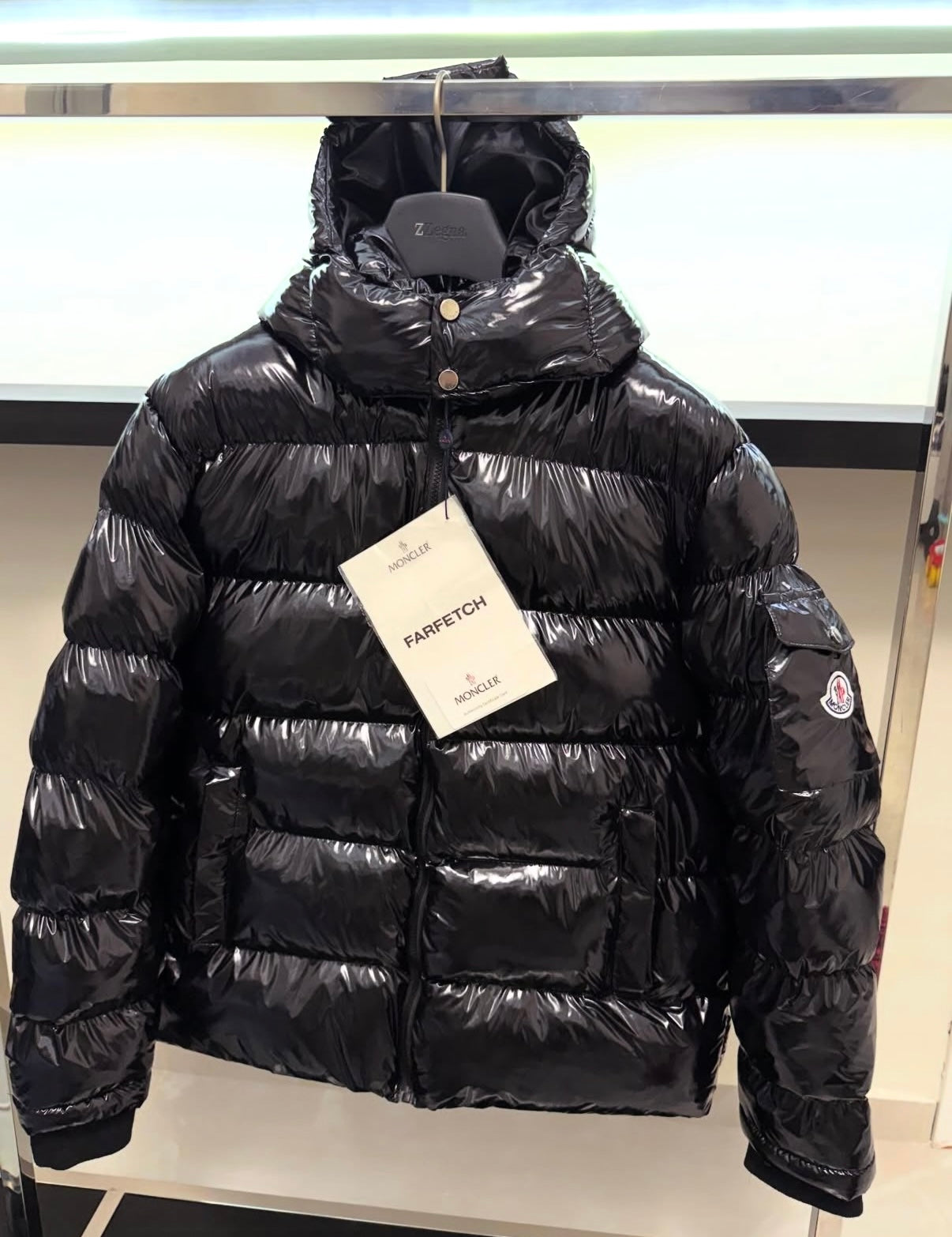Moncler Maya Glossy Black Puffer Jacket