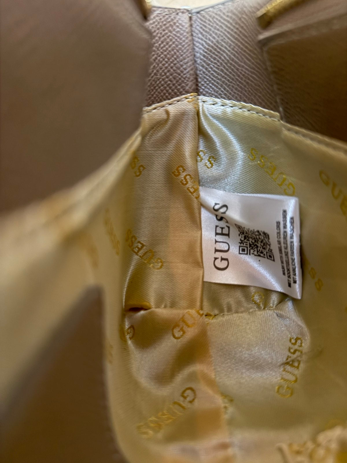 Guess Sestri Mini Satchel – Brown Logo