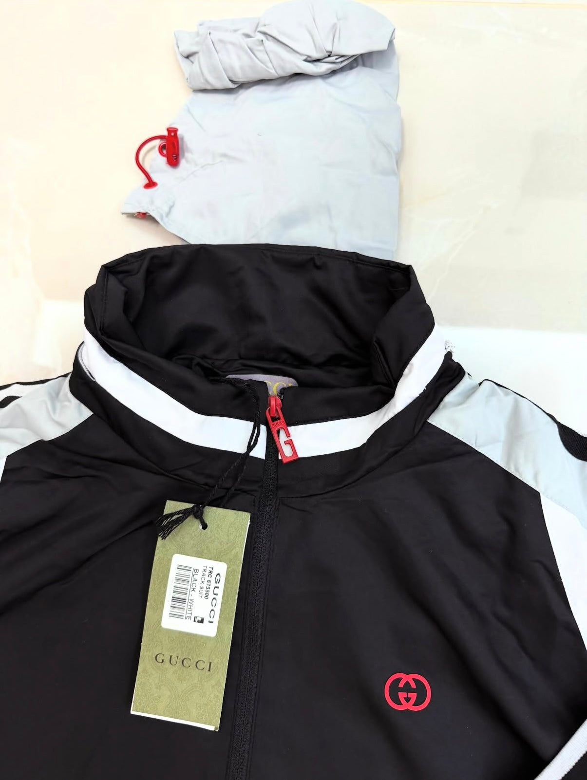 Gucci Windbreaker Tracksuit Black/White/Gray