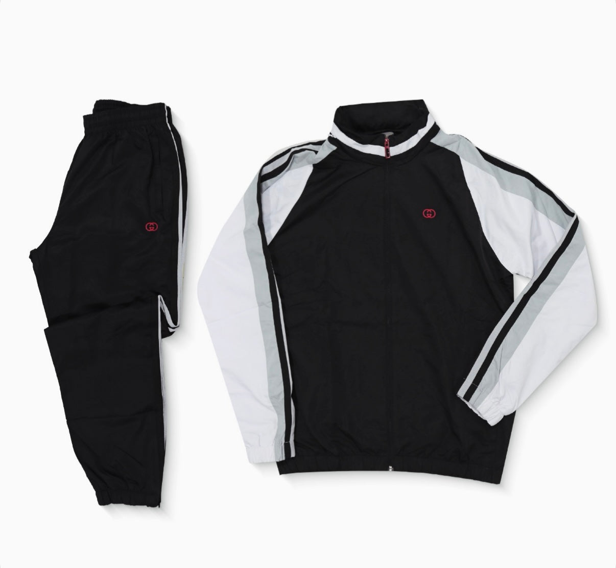 Gucci Windbreaker Tracksuit Black/White/Gray