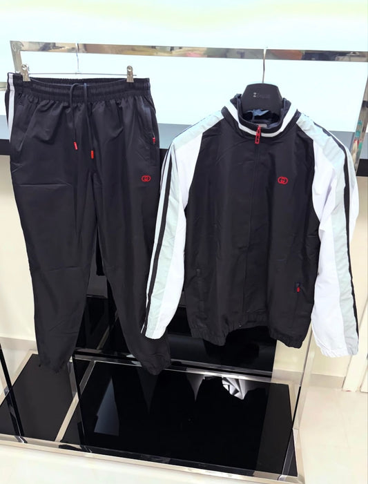 Gucci Windbreaker Tracksuit Black/White/Gray