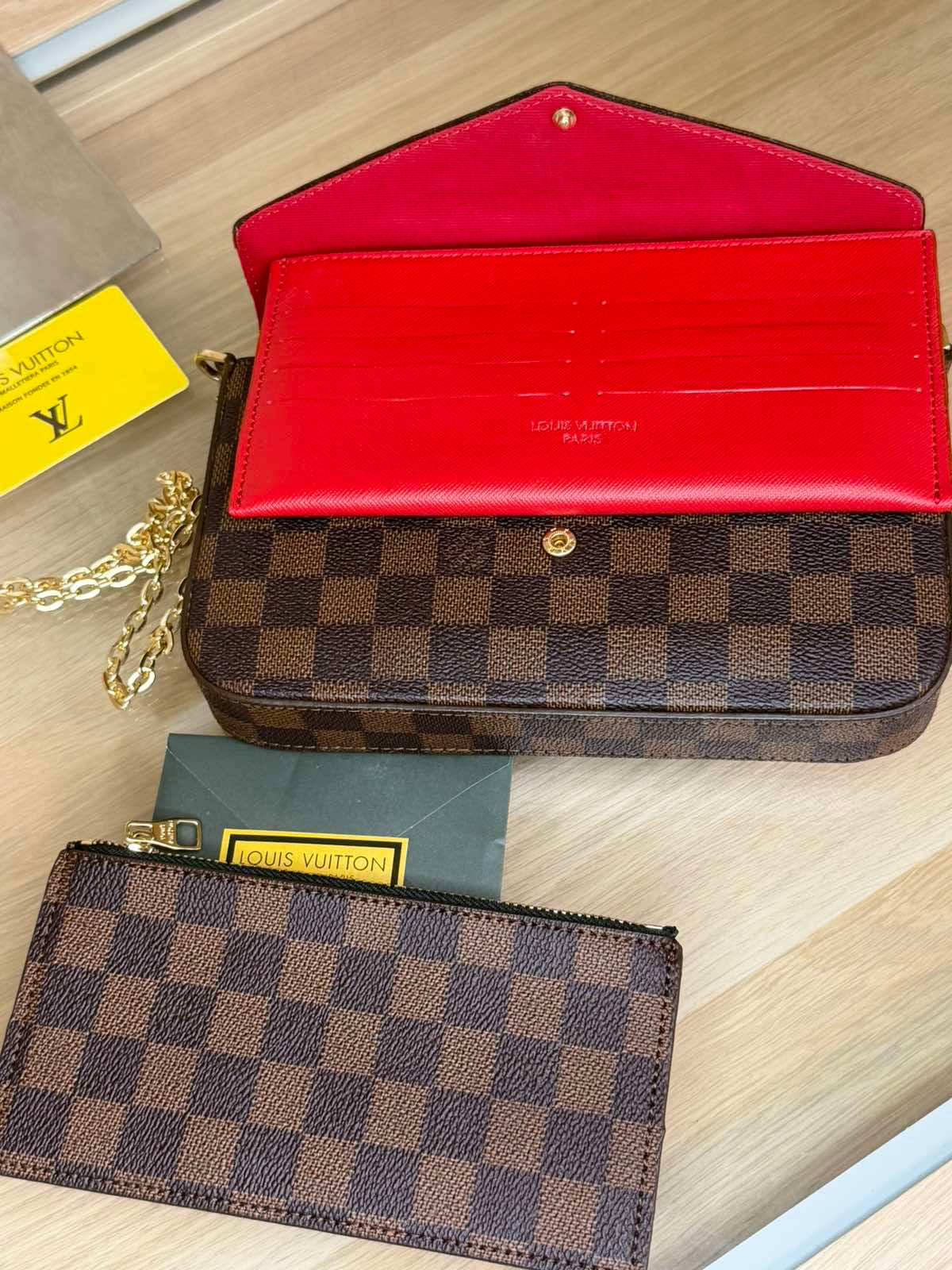 Louis Vuitton Felicie Pochette – Damier Ebene Canvas