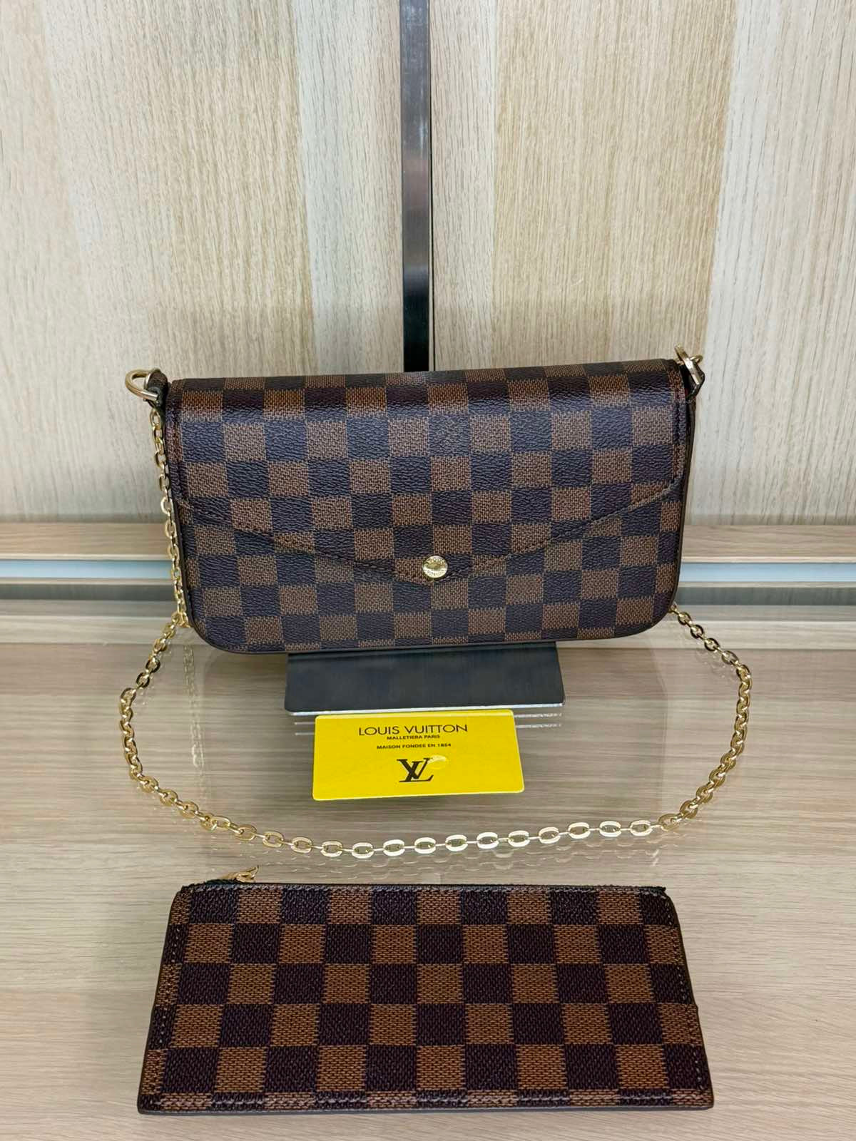 Louis Vuitton Felicie Pochette – Damier Ebene Canvas