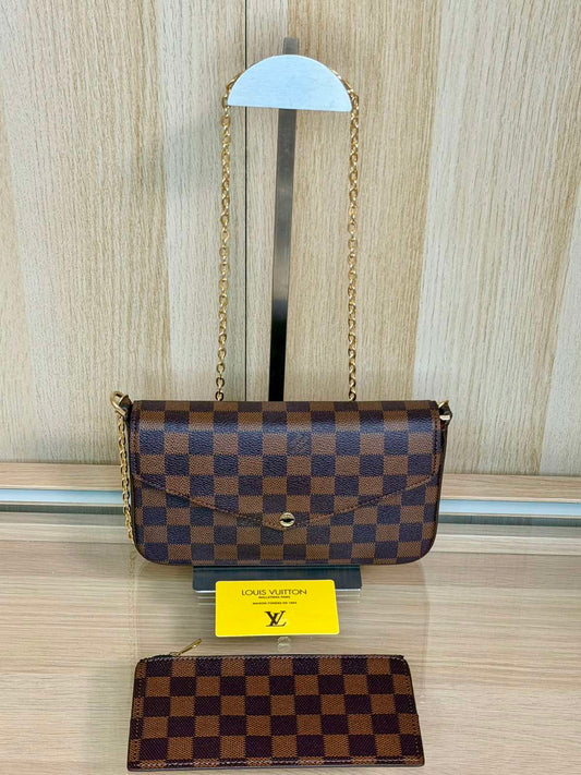 Louis Vuitton Felicie Pochette – Damier Ebene Canvas