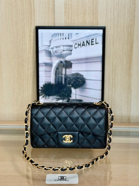 Chanel Classic Quilted Flap Bag – Black & Gold